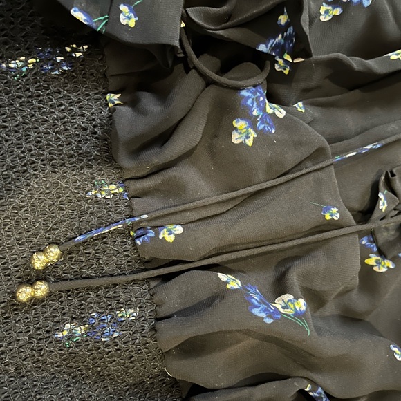 JUICY COUTURE black and floral print dress with cinch waist - Picture 7 of 12